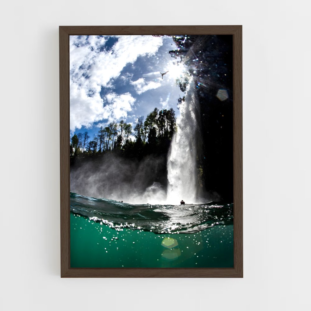 Poster Cascades Émeraude – affiche Plongeon de falaise (vue 5)